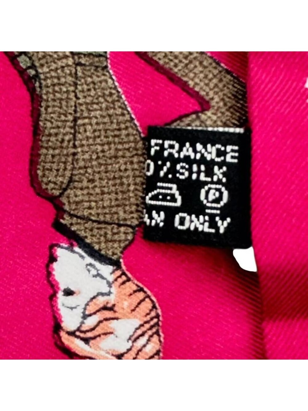 Hermes Scarf Silk Logo Dress Code Pink - Picture 8 of 8